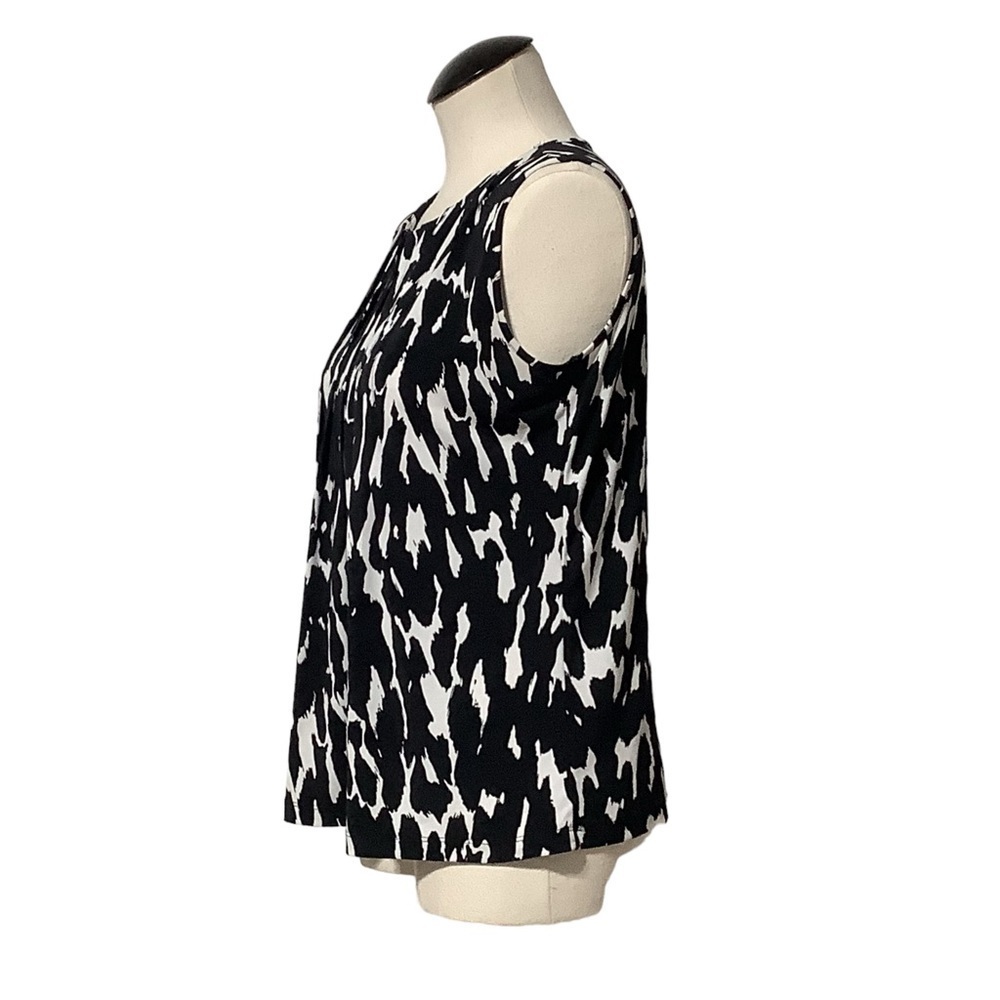 CALVIN KLEIN Pleated Neck Sleeveless Top - Size S - Picture 3 of 11